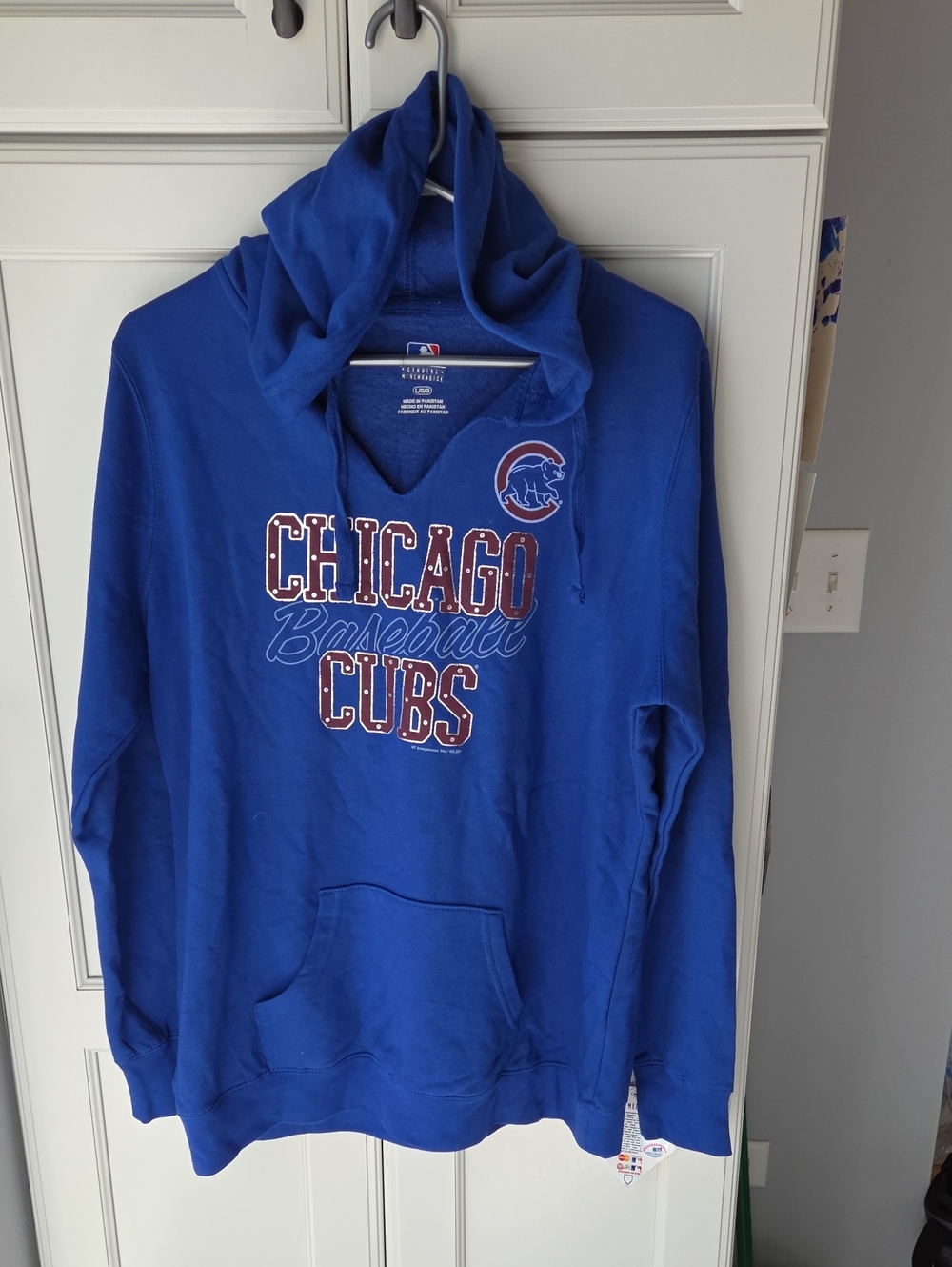 Chicago Cubs Royal Blue Women's Pullover Hoodie Sweatshirt